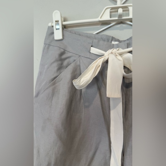 Aritzia Wilfred Allant Pant Cropped Gray Linen Trouser, Size 2 1746 - Picture 4 of 12